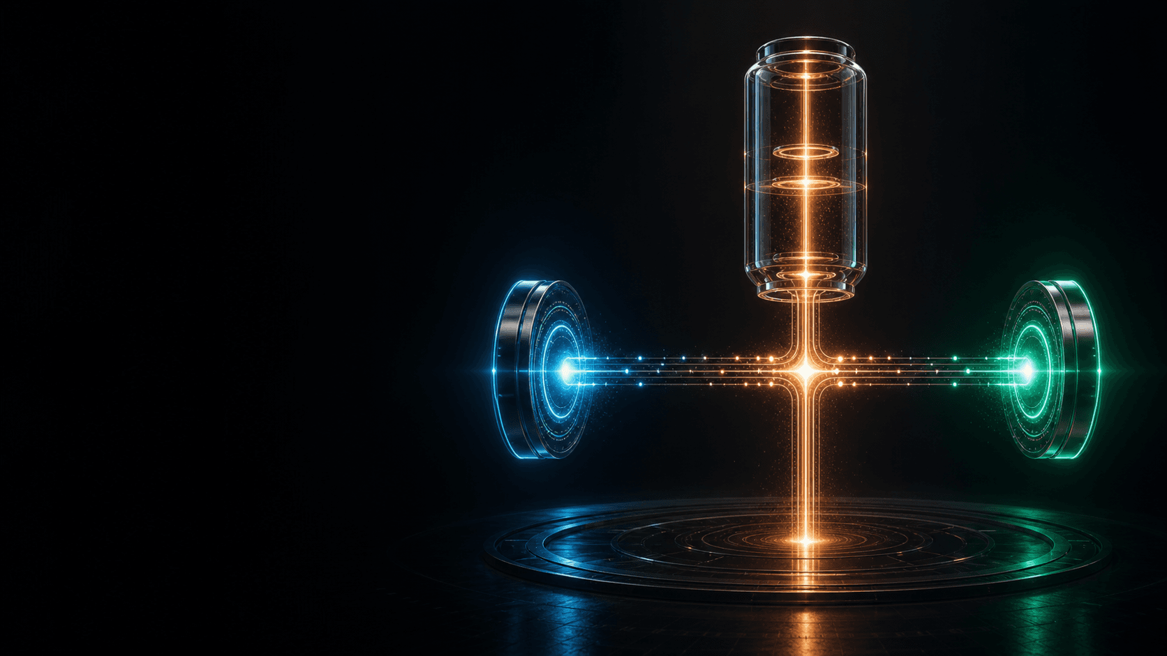 NineVolt protocol engine with Negative and Positive cores connected through an Equilibrium rift